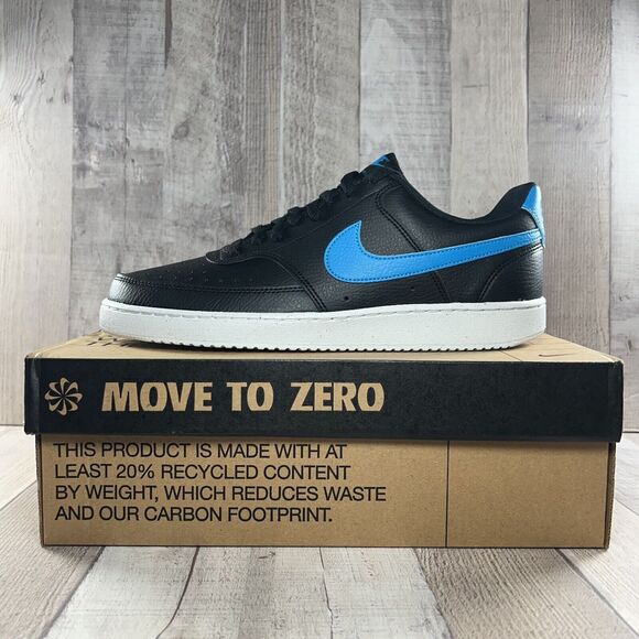 Nike Court Vision Low Next Nature Men's Sneaker Shoes Black Size 10 DH2987-005 - Picture 2 of 16